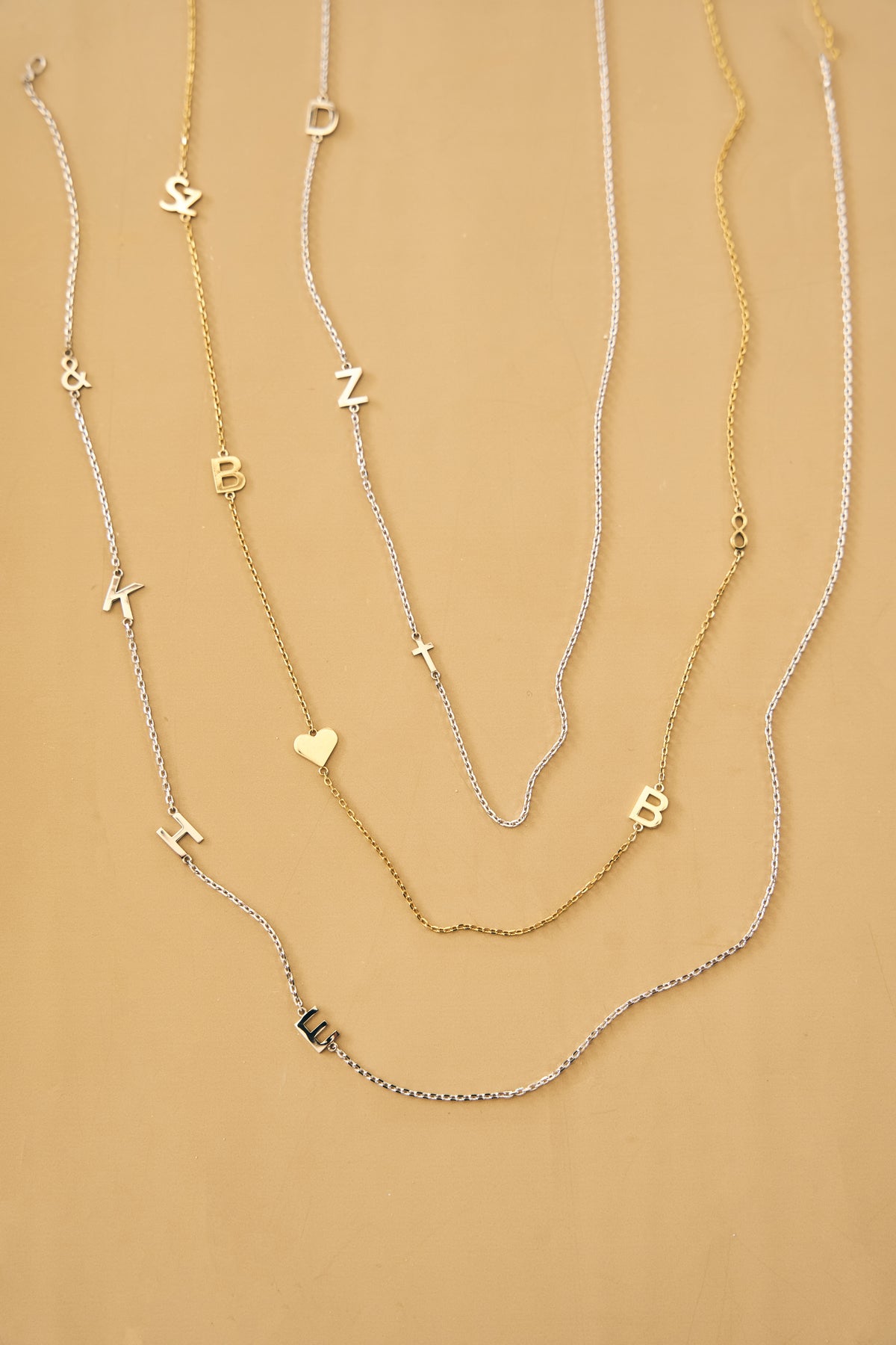 Monogram nyaklánc - 14K arany