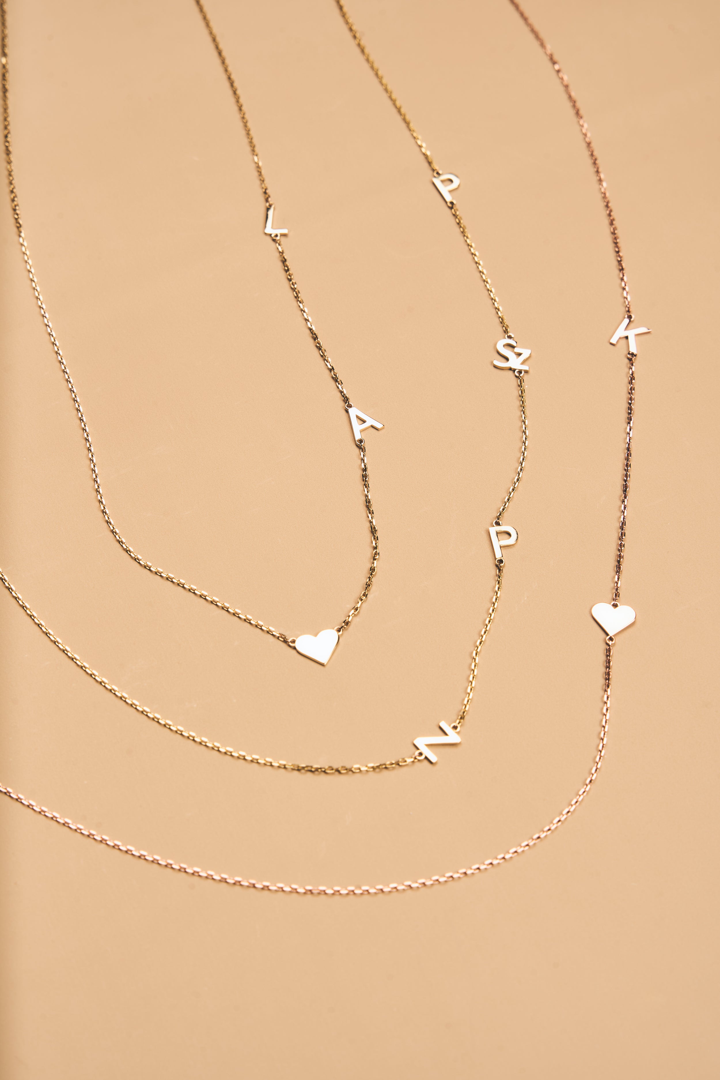 Monogram nyaklánc - 14K arany