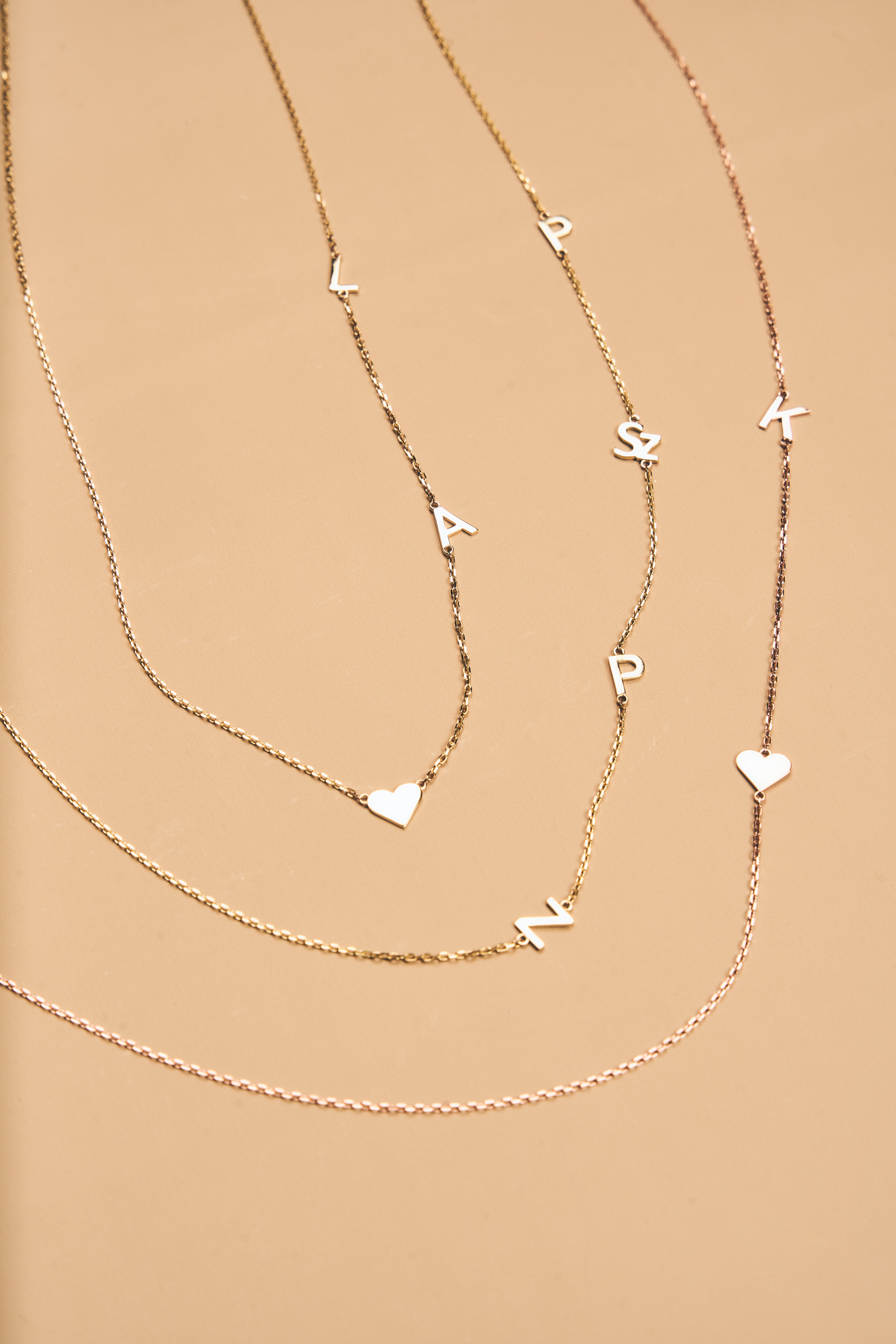 Monogram nyaklánc - 14K arany
