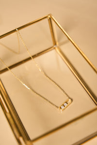 diamond necklace in safety pin