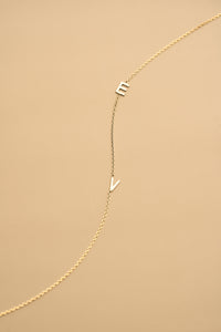 Monogram nyaklánc, 14kt gold