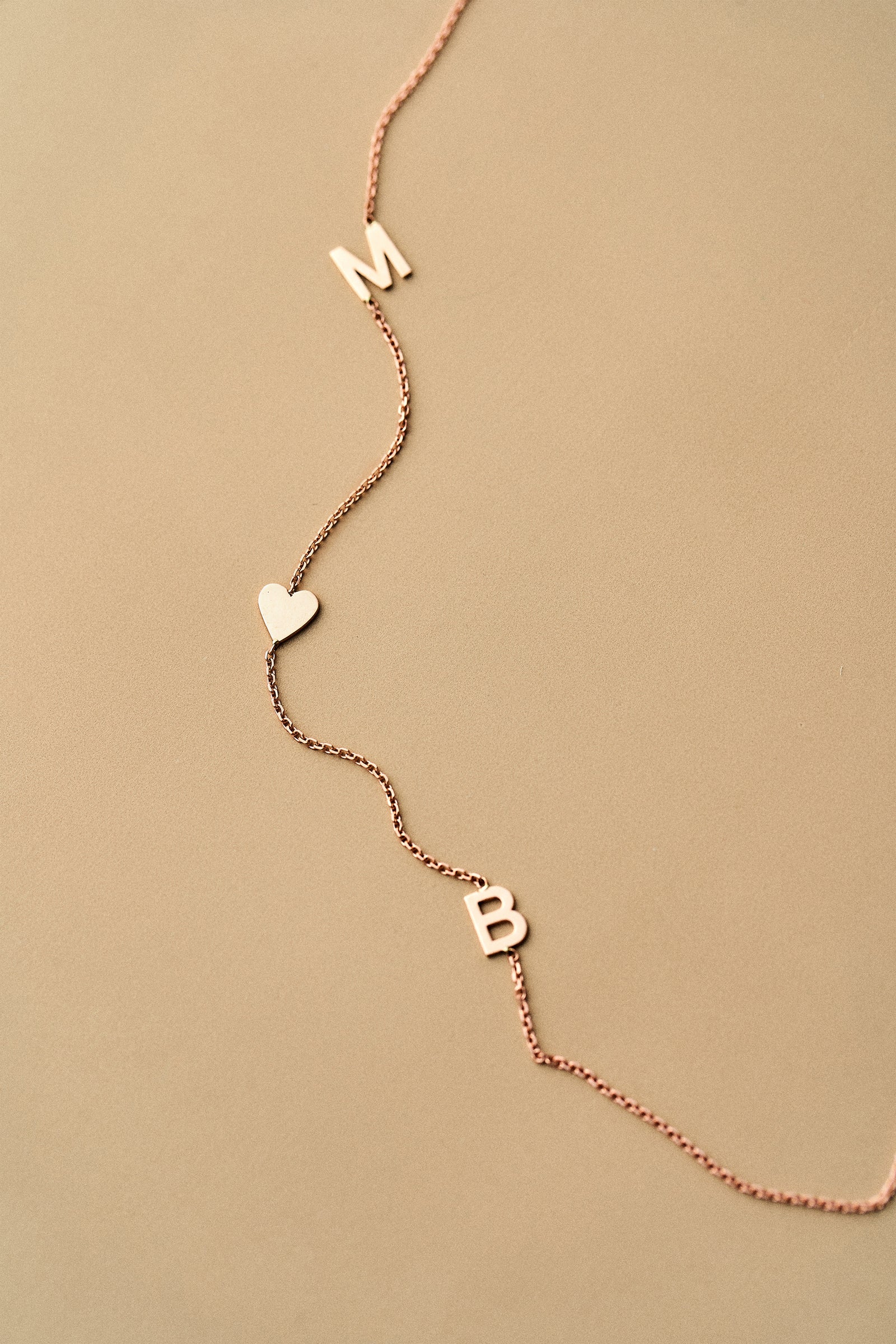 Monogram nyaklánc, 14kt gold