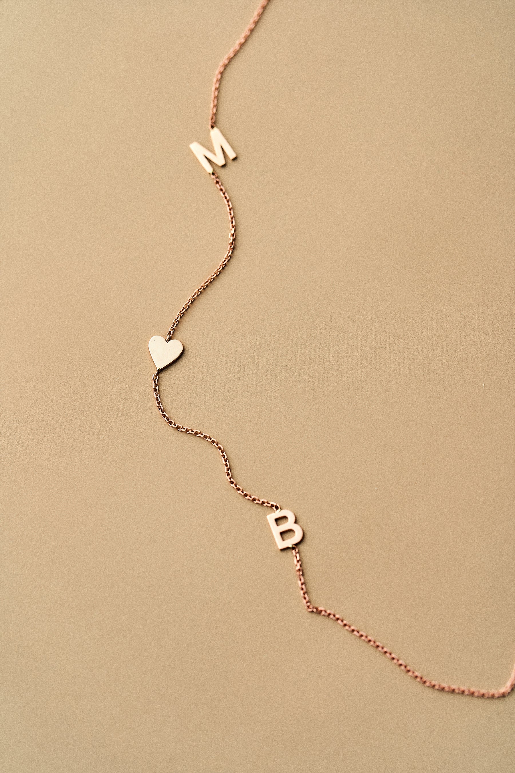 Monogram nyaklánc, 14kt gold